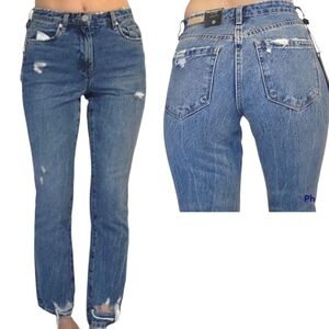 NWT Blank NYC The Madison High Rise Crop Jeans  Size 25